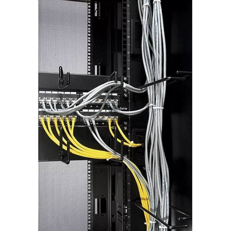 Gestión de cables APC NetShelter, gestión vertical de cables, anillos, para carcasas NetShelter de 750mm y 800mm de ancho, set de 8, 76 x 19 x 203 mm