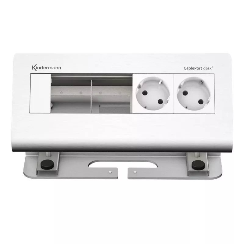 Caja de enchufe tipo F Kindermann 7430000052 gris blanco