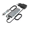 Hama 00200138 Hub de Interfaces USB 3.2 Gen 1 (3.1 Gen 1) Type-A + Type-C 5000 Mbit/s Antracita, Gris