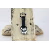 Llavero TROIKA TWISTER Negro Plata Cuero Metal 16mm 9mm