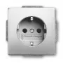Toma de Corriente Busch-Jaeger 2011-0-3850 CEE 7/3 2P+E 250 V 16 A Acero Inoxidable Plata 71×41 mm