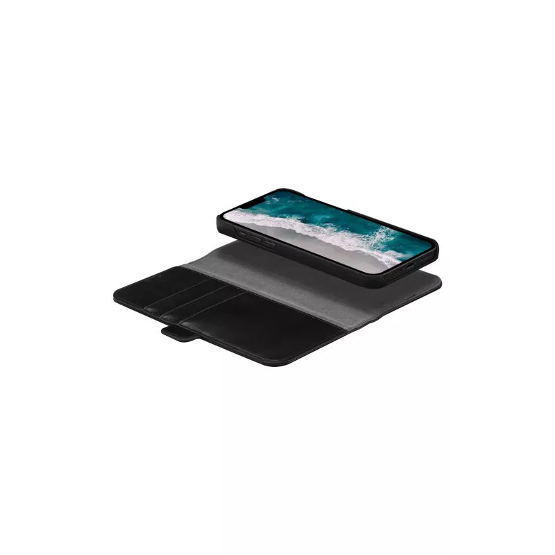 Funda tipo folio dbramante1928 Stockholm para iPhone 14 Plus (6,7 pulgadas, negro) con 3 compartimentos para tarjetas