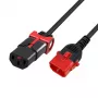 ACT Powercord C13 IEC Lock+ - C14 IEC Lock Dual Locking negro 3 m, PC3605