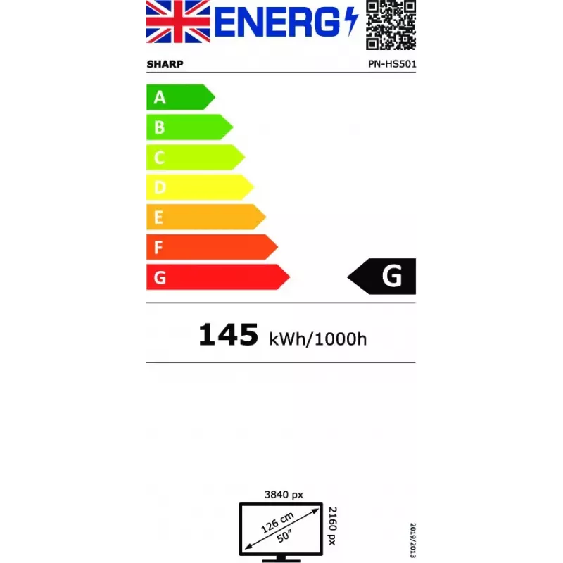 NEC PN-HS501 Pantalla plana de señalización digital 127 cm (50 pulgadas) LCD 700 cd/m² 4K Ultra HD negra 24/7