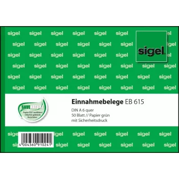 Formulario comercial Sigel EB615 verde A6 50 hojas