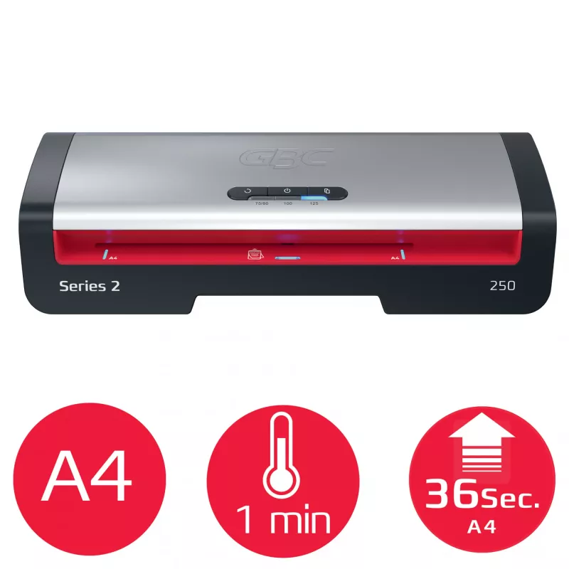 Plastificadora GBC 250 Office A4, 24 cm, plastificadora en caliente, 500 mm/min, 0,5 mm, A4, 100 µm