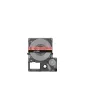 Cinta de etiquetas Epson LK-4RBJ negro rojo transferencia térmica 1,2 cm