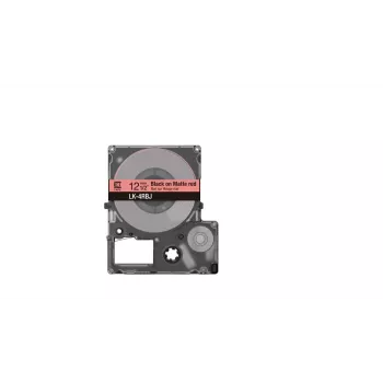Cinta de etiquetas Epson LK-4RBJ negro rojo transferencia térmica 1,2 cm