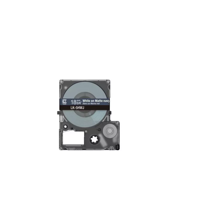 Cinta de etiquetar Epson LK-5HWJ azul marino blanco transferencia térmica 1,8 cm
