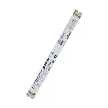 Balasto electrónico Osram QTi 1X35/49/80 GII — vida útil 100000 h, AC 198–264 V, 50/60 Hz, corriente de entrada 53 A, 360×30×21 mm