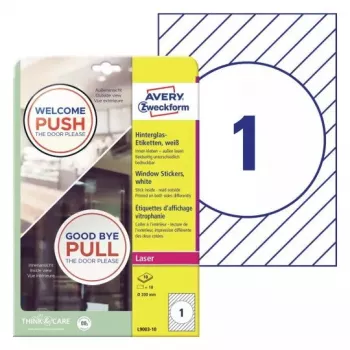 Adhesivo para ventanas Avery L9003-10 autoadhesivo blanco A4 10 uds.