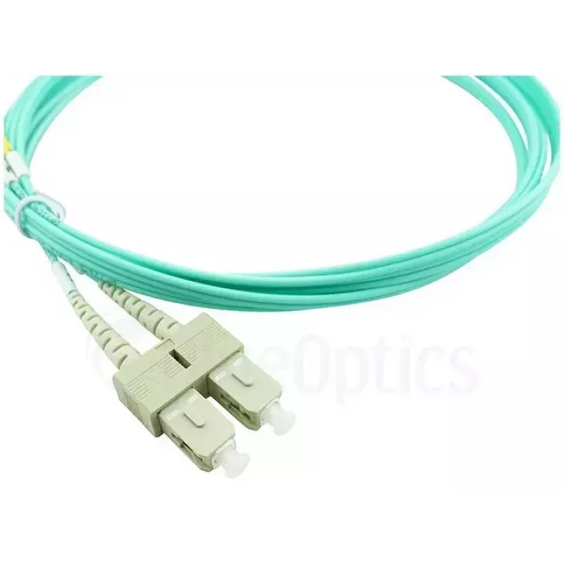 BlueOptics Cable patch de fibra óptica LC-SC multimodo OM3 dúplex, LC-UPC/SC-UPC, 2 m, beige (compatible con Corning 055702K512000002M)