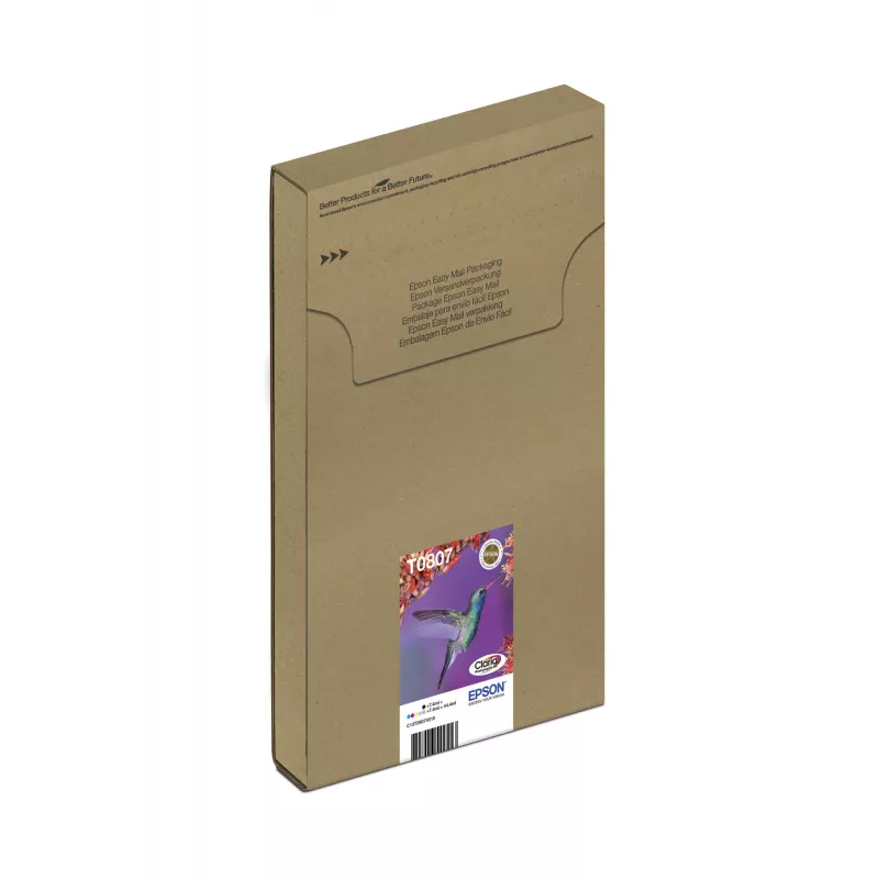 Multipack de cartuchos de tinta Epson Hummingbird T0807 — 6 colores (negro, cian, cian claro, magenta claro, magenta, amarillo)