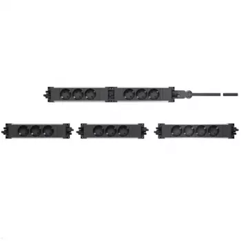 Protección contra sobretensiones Bachmann 906.306 3 salidas AC 250 V negro gris rojo