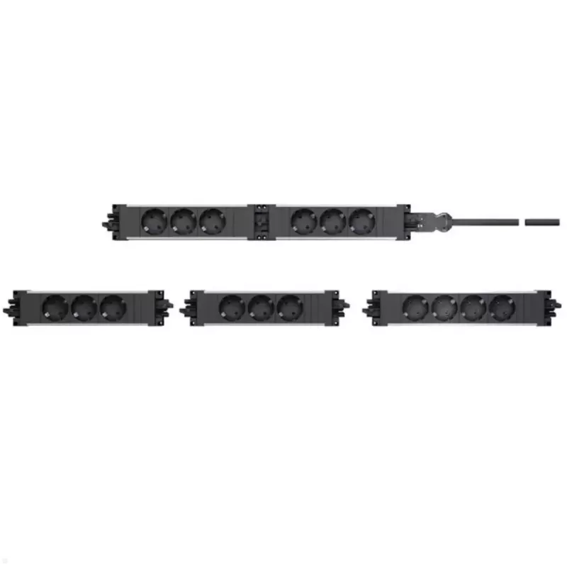 Protección contra sobretensiones Bachmann 906.306 3 salidas AC 250 V negro gris rojo