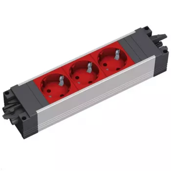 Protección contra sobretensiones Bachmann 906.306 3 salidas AC 250 V negro gris rojo