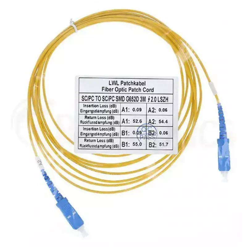 Cable de fibra óptica BlueOptics SFP2222BU2MK SC G.657.A1 2 m Naranja