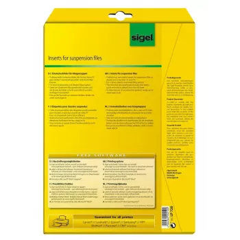 Etiquetas no adhesivas Sigel LP720 156 uds. blanco rectangular