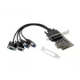 Tarjeta PCIe serie Conceptronic 4 puertos DB9 RS232, PCIe, RS-232, PCIe 2.0, RS-232, negro, China