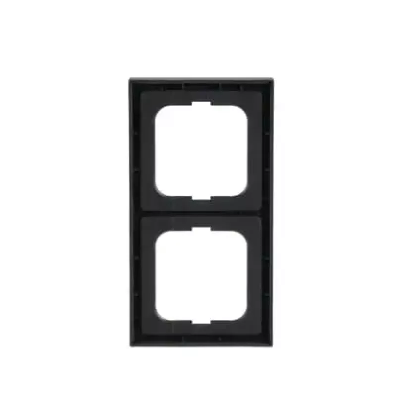 Marco Busch-Jaeger 1722-885K, sin tornillos, termoplástico, negro, 80×151 mm, 11 mm de grosor