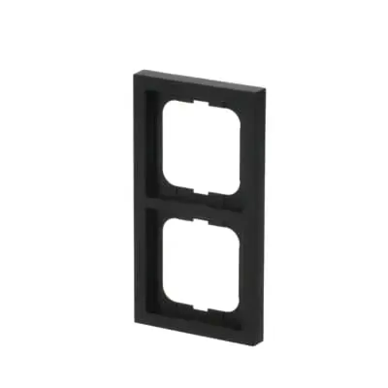 Marco Busch-Jaeger 1722-885K, sin tornillos, termoplástico, negro, 80×151 mm, 11 mm de grosor