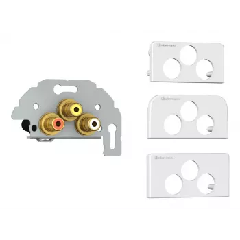 Toma de conexión 3 x RCA Kindermann 7456000530
