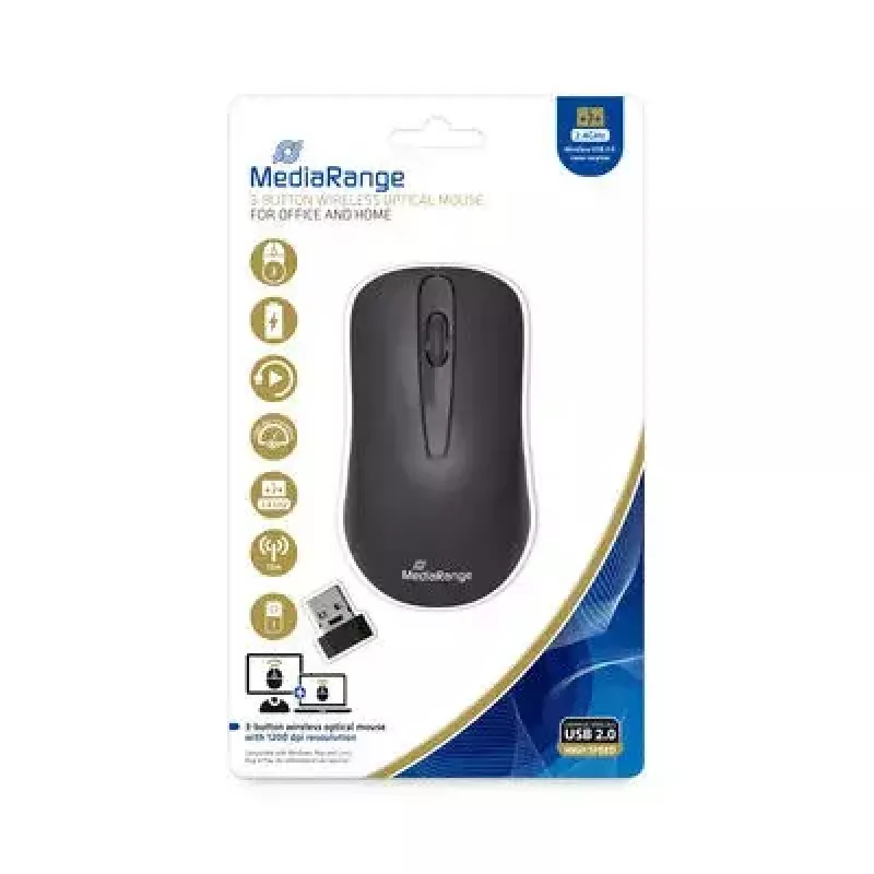 Ratón MediaRange MROS209 RF inalámbrico óptico