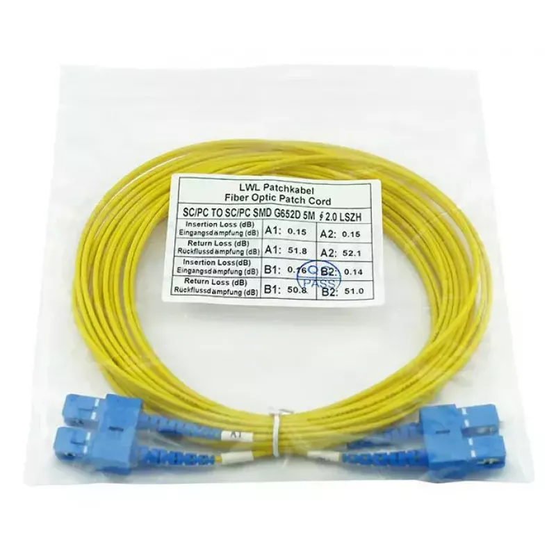 BlueOptics CAB-SMF-SC-SC-7-BO Cable patch de fibra óptica SC/SC monomodo, 7,5 m