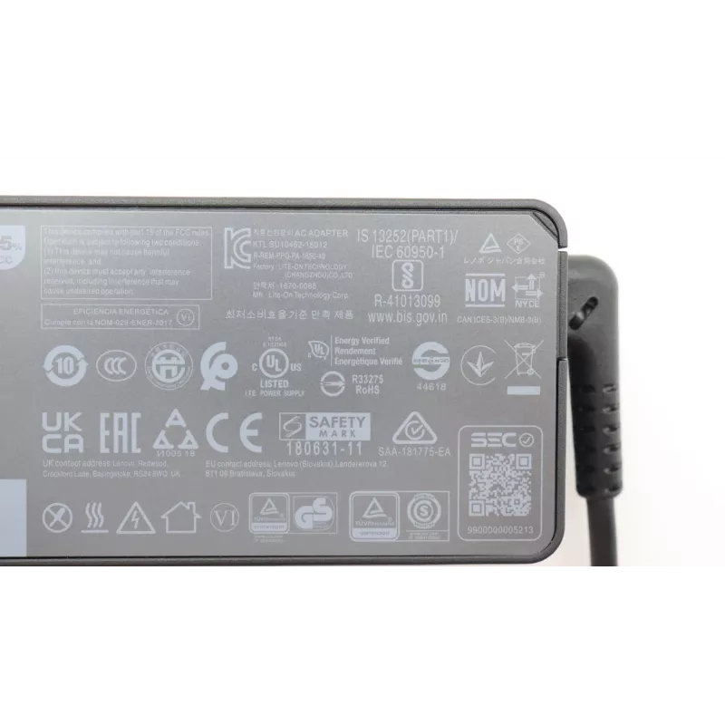 Lenovo 5A10W86252 fuente de alimentación para interiores 65 W negra
