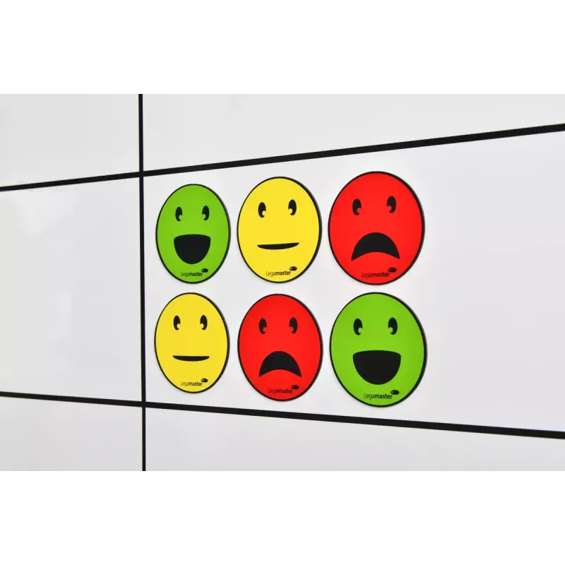 Imán de pizarra Legamaster símbolo magnético emoticono surtido 50 mm 6 uds.