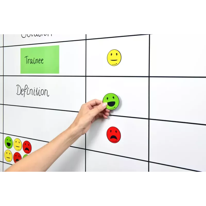 Imán de pizarra Legamaster símbolo magnético emoticono surtido 50 mm 6 uds.