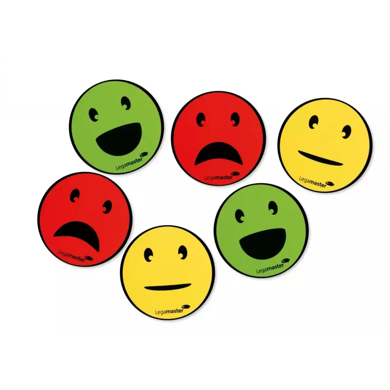 Imán de pizarra Legamaster símbolo magnético emoticono surtido 50 mm 6 uds.