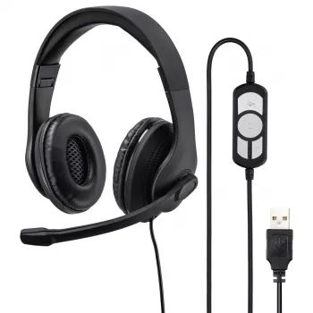 Auriculares con micrófono Hama HS-USB300 con cable diadema gaming USB Type-A negro