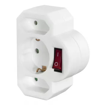 Adaptador de enchufe Hama 00223217 blanco