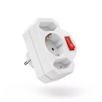 Adaptador de enchufe Hama 00223217 blanco