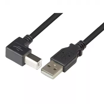 Techly cable USB 2.0 conector A/conector B en ángulo 3 m ICOC U-AB-30-ANG