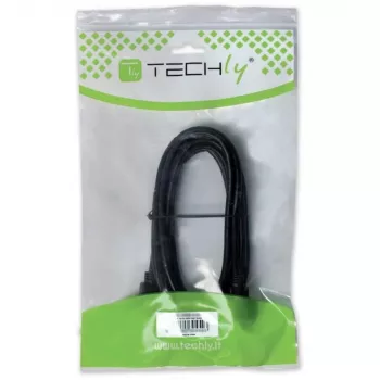 Techly cable USB 2.0 conector A/conector B en ángulo 3 m ICOC U-AB-30-ANG