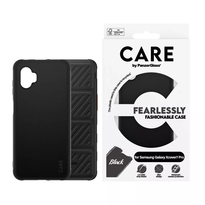 Funda protectora TPU PanzerGlass para Samsung Galaxy Xcover7 Pro — negro
