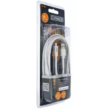 Cable Lightning Schwaiger LKF200L532 2 m blanco