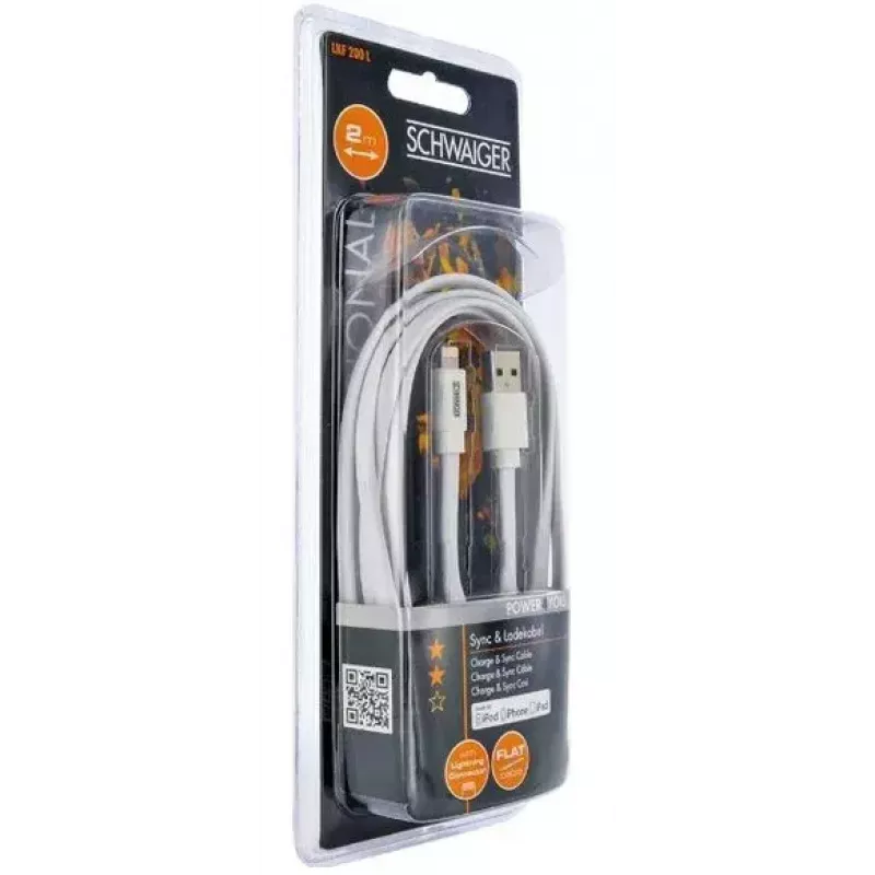 Cable Lightning Schwaiger LKF200L532 2 m blanco