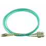 BlueOptics Cable patch de fibra óptica LC-SC multimodo OM3 dúplex, LC-UPC/SC-UPC, 3 m, beige (compatible con Corning 055702T512000003M)