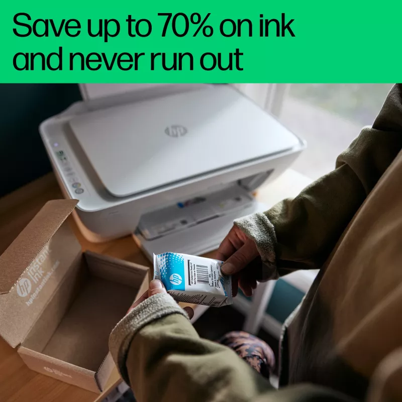 HP DeskJet 2821e Impresora multifunción inalámbrica en color, Instant Ink; copiadora, escáner