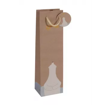 Bolsa de regalo Sigel GT051 marrón 100x80x350 mm