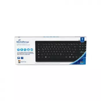 MediaRange MROS101-BE teclado Home USB AZERTY belga negro tamaño completo 107 teclas