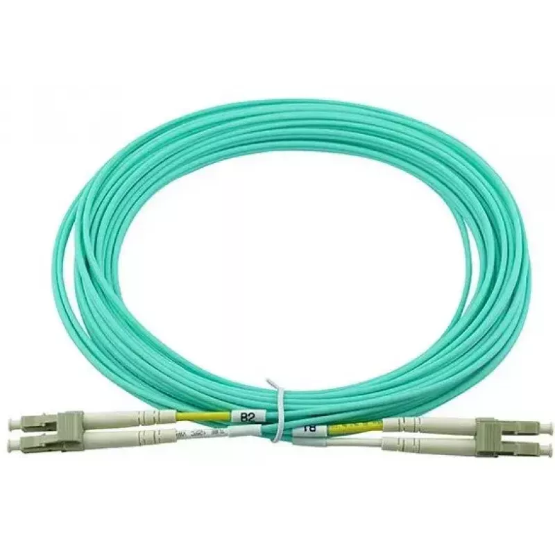 BlueOptics 050502T512000002M Cable patch de fibra óptica LC-LC multimodo OM3 dúplex, LC-UPC, 2 m, beige