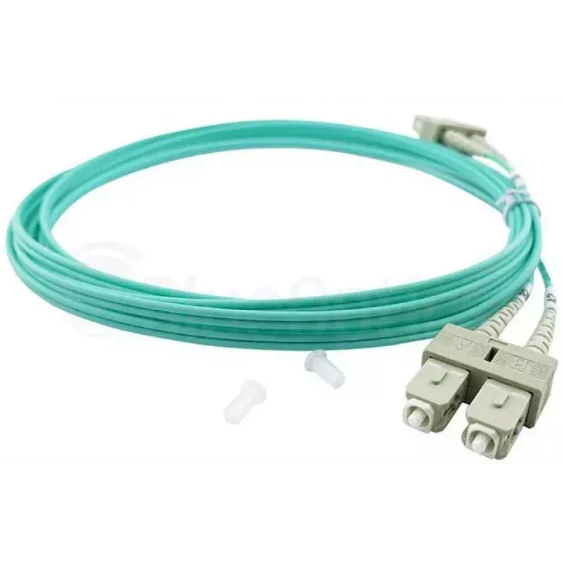 BlueOptics Cable patch de fibra óptica LC-SC multimodo OM3 dúplex, LC-UPC/SC-UPC, 5 m, beige (compatible con Corning 055702K512000005M)
