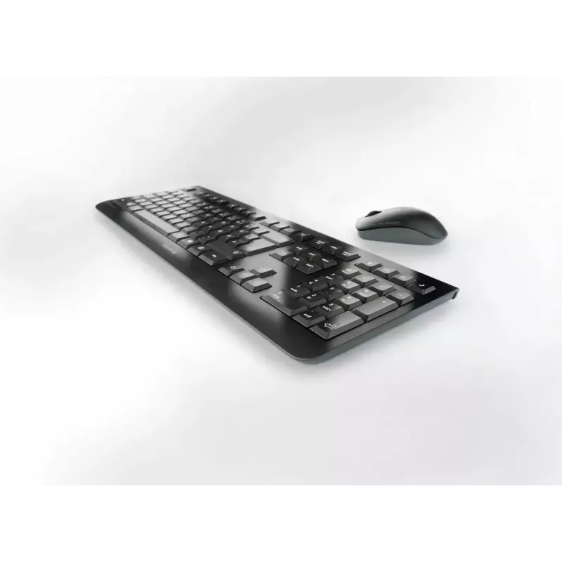 Conjunto inalámbrico de teclado de tamaño completo y ratón Cherry CHERRY DW 3000 — 108 teclas QWERTY, RF inalámbrico, negro