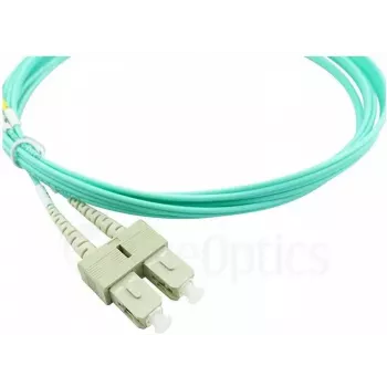 BlueOptics Cable patch de fibra óptica LC-SC multimodo OM3 dúplex, LC-UPC/SC-UPC, 10 m, beige (compatible con Corning 055702K512000010M)