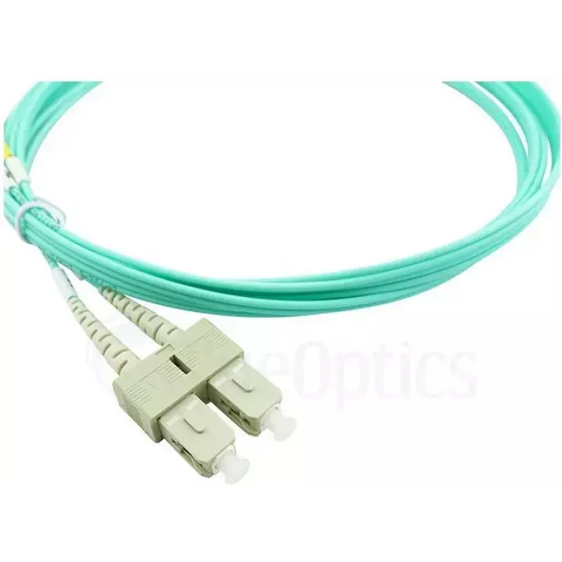 BlueOptics Cable patch de fibra óptica LC-SC multimodo OM3 dúplex, LC-UPC/SC-UPC, 10 m, beige (compatible con Corning 055702K512000010M)