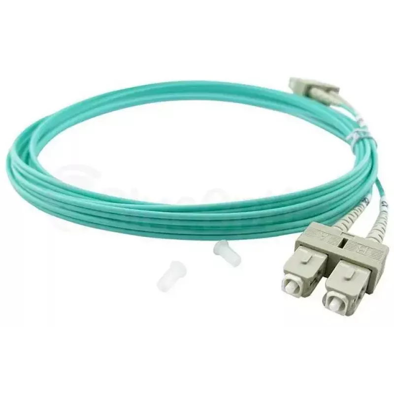BlueOptics Cable patch de fibra óptica LC-SC multimodo OM3 dúplex, LC-UPC/SC-UPC, 10 m, beige (compatible con Corning 055702K512000010M)